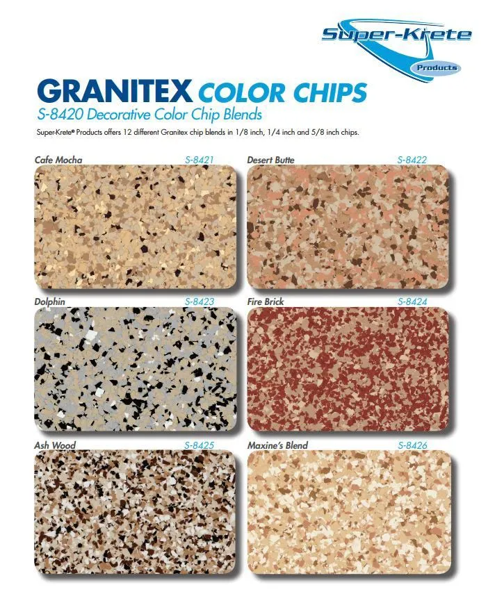 Granitex Color Chart 1